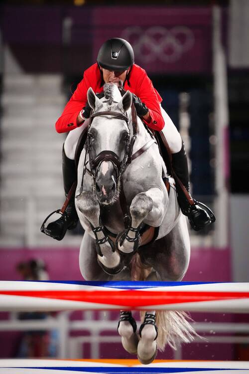 Gregory Wathelet (BEL) riding Nevados S during the Jumping Individual Final on August 4, 2021 in Tokyo, Japan. (Photo by Pierre Costabadie/Icon Sport)