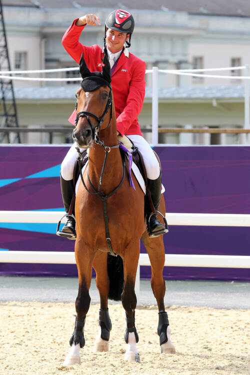 Jeux Olympiques de Londres 2012. Olympic Games London 2012. Jumping PodiumSteve GUERDAT (SUI). Nino des Buissonnets