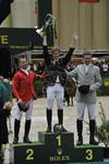 Marcus Ehning remporte sa 3e Finale de la Coupe du monde 2010 au CHI de Genève. Le Suisse Pius Schwizer et Ludger Beerbaum se partagent la 2e place.